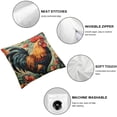 thumbnail image 6 of Ullo0ord Throw Pillow Cover, Animal Cockerel Decorative Pillow Covers Inch, Square Cushion Case for Couch Sofa Living Room Bed 24x24in, 6 of 7