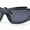 Grey - Black, variant on Trendy 90s Robotic Elaborate Mechanical Plastic Sport Sunglasses Matte Black - Black