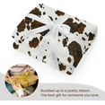 thumbnail image 5 of Cow Print Throw Blanket Non Shedding MilkyPlush™ Fleece 330GSM Thick Blankets Western Room Decor Super Soft Warm for Adults Kids Girl Gifts Bedroom Couch Sofa Travel Black Brown 60"x80", 5 of 6