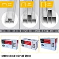 thumbnail image 6 of HBT HB7116P-KT 22 Gauge 3/8-inch Crown Pneumatic Upholstery Stapler, Stapler Kit Accessories Includes 6000 Staples from 1/4 to 5/8-inch, 6 of 7