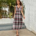 thumbnail image 3 of Clan Stewart Dress Tartan Plaid Pattern Tartan Dress Summer Street Style Bohemia Long Dresses Female Sleeveless Printed Maxi Dress, 3 of 9