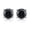 Black, variant on Zirconia Stud Earrings, One Carat Main Stone Earrings Shiny Daily Wear Jewelry for Women Men