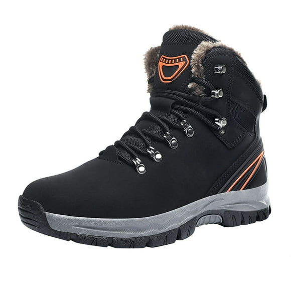 WEAIXIMIUNG Snow Boots Mens 10.5 Couple Style Men's Winter Snow Boots Warm and Thick High Top Outdoor Sports Hiking Shoes