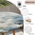 thumbnail image 3 of Blue White Ombre Round Tablecloth for 36-44 Inch Tables,Fitted Table Cover with Elastic Edge,Watercolor Cloud Geometric Abstract Art Waterproof Outdoor Table Cloth Protector for Patio Garden Dinner, 3 of 9