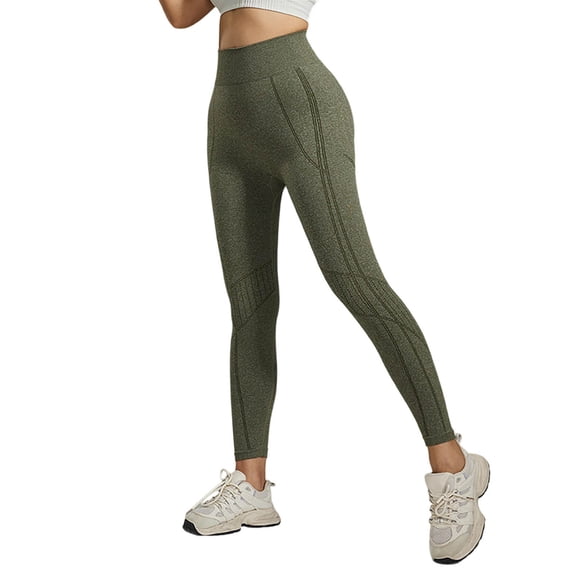 Riforla Womens Leggings High Waist Yoga Pants Soft Stretchy Workout Leggings with Pockets Comfortable Athletic Wear Women's Pants Army Green S