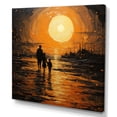 thumbnail image 2 of Designart "Beach horizon Sunset V" Beach Canvas Wall Art, 2 of 5