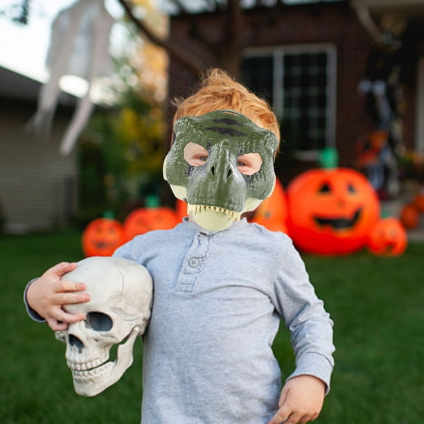 Máscaras de disfraz de Cosplay para fiesta de Halloween, máscara de dinosaurio con mandíbula móvil, máscara de disfraz de dinosaurio