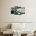 thumbnail image 2 of Elephant Stock Lighthouse Under Storm Clouds Wall Art - Horizontal Multi Panel Canvas - Living Room Wall Decor - Nautical Multi Panel - Gray And Blue Decor - 30" x 18", 2 of 4