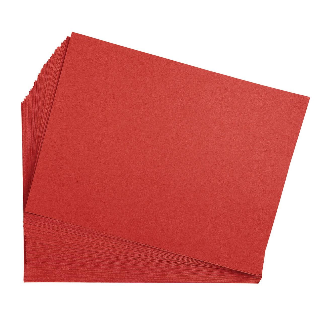 Construction Paper, Red, 12 inches x 18 inches, 50 sheets, heavyweight