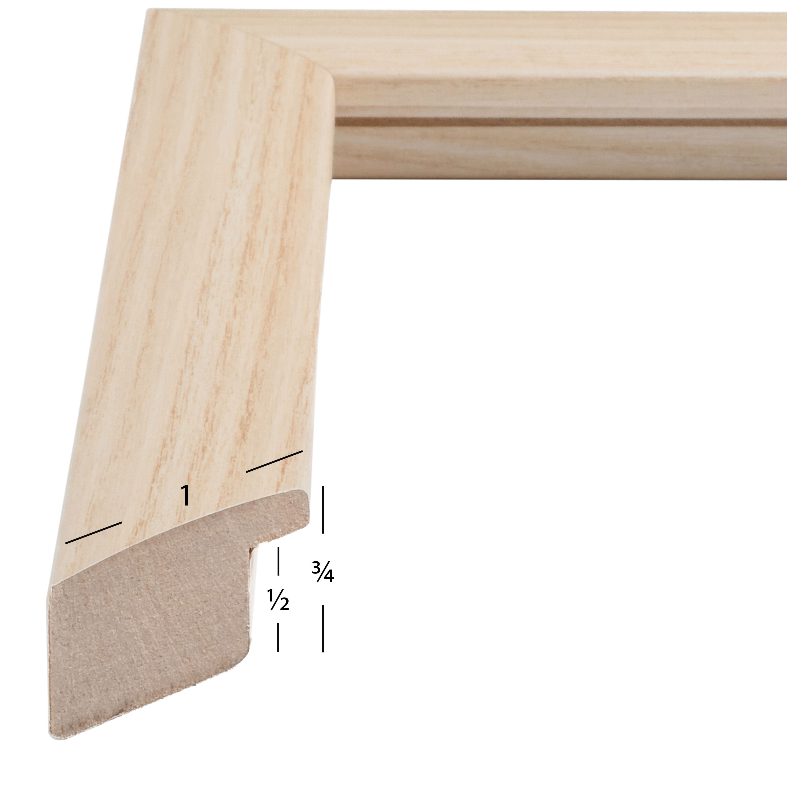 Craig Frames Contemporary, 18x24 Picture Frame Matted for a 12x18 Photo, Natural