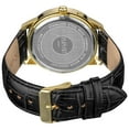 thumbnail image 4 of Men's Swiss Quartz Multifunction Diamond Leather Black Strap Watch, 4 of 4