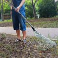 thumbnail image 4 of Adjustable Garden Leaf Rake Alloy Telescopic Hoe Grass Tool Multi Toothed Metal Rake for Deciduous Hay Grass of Lawn and Yard, 4 of 5