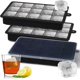 thumbnail image 1 of Ice Cube Trays,15 Square Ice Cube Tray with Lid,3 Pack Ice Cube Moulds Set,Ice Molds Silicone,Ice Cube Maker,Large Ice Trays for Whiskey Freezer Conta, 1 of 5