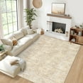 thumbnail image 2 of Hasoo Washable Rug 9' x 12' Rugs for Living Room Vintage Geometric Farmhouse Indoor Non Slip Large Carpet for Bedroom, Beige, 2 of 7