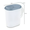 thumbnail image 2 of Sterilite 1 Gal. Pitcher, Clear Plastic with Press to Open Spout, BPA-Free, Light Blue, 2 of 7