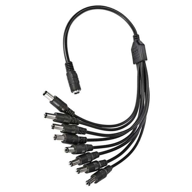 Adaptador de fuente de alimentación DC 12v DC a 8 Splitter Adatper Cable para luces de tirarere LED Cámara Magideal Adaptador de fuente de alimentación DC 12v