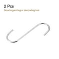 thumbnail image 3 of Uxcell S Hanging Hooks, 4inch/110mm Extra Long Carbon Steel Hanger, Silver Tone, 2Pack, 3 of 5
