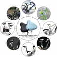 thumbnail image 5 of Paquete de 2 fundas de asiento impermeables para bicicleta de carretera, funda de sillín de bicicleta MTB, funda de sillín de 24*27cm (negro y azul), 5 of 5