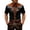 A#Black741, variant on Trachten Floral Embroidery Button Up Shirt For Men Short Sleeve Straight Tops Local Event Shirts