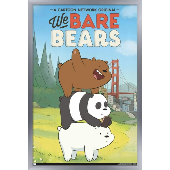We Bare Bears - Key Art Wall Poster, 22.375" x 34", Framed