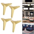 thumbnail image 3 of 4x Heavy Duty Iron Triangle Furniture Sofa Legs Cabinet Legs Replacement Legs For Cupboard, Cabinet, Dresser, Armchair Recliner, Ottoman, Gold 15cm, 3 of 10