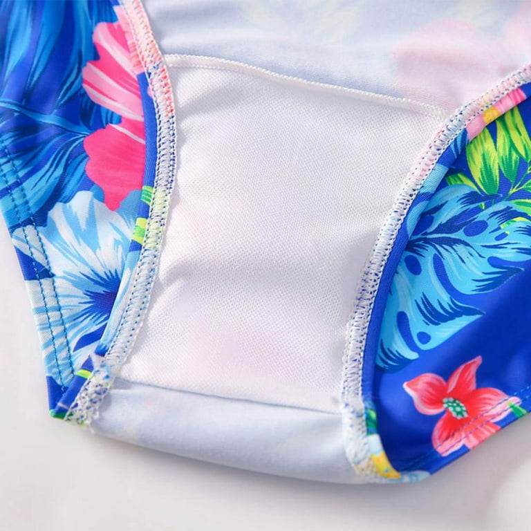 Buy Big Girls One Piece Swimsuits Long Sleeve Rash Guard Kids Hawaiian Bathing  Suit UPF 50+ Swim Shirts Floral Size 10/8-10 at