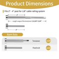 thumbnail image 3 of 10Pairs 1/8In Invisible Cable Railing Kit Swage Tensioner and Stud End T316 Stainless Steel for 2In, 3 of 5