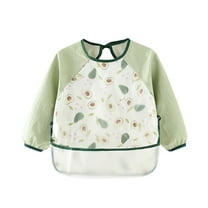 Oraceous Long Sleeve Waterproof Bibs Apron Eating Smock with Pocket for Infant Newborn ( ) - Size 110