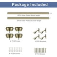 thumbnail image 5 of 2 Pack Telescoping Curtain Rods,1Inch Diameter Drapery Rods 48-84Inch Length Adjustable Rod with Brackets Window Treatment-Warm Gold, 5 of 11