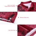 thumbnail image 2 of Mens Golf Shirts, Cool Quick-Drying Casual Polos Shirt Magenta L, 2 of 6