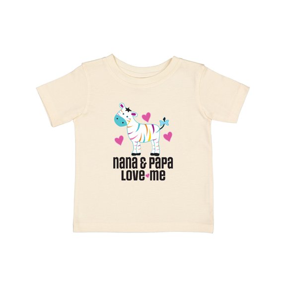 Inktastic Nana and Papa Grandkids Zebra Girls Baby T-Shirt