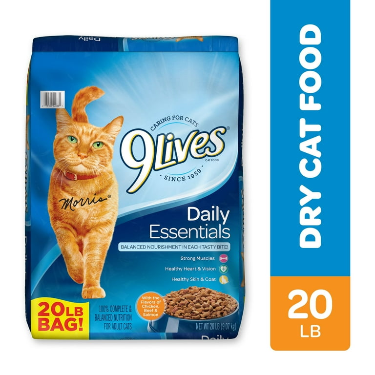 9Lives Daily Essentials Blend Dry Cat Food 20 Pound Bag Walmart
