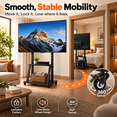 thumbnail image 6 of JaxSteam 32-75 inch Height Adjustable Rolling TV Stand, Holds up to 420 lbs, VESA 600x400mm,Black, 6 of 8