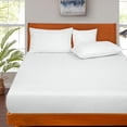 thumbnail image 6 of Royale Linens 300 Thread Count 100% Long Staple Combed Cotton Fitted Sheet - Super Soft Deep Pocket Bottom Sheet - White Fitted Sheet Full Size - Full Fitted Sheet Only - Elastic Sheet (Full, White), 6 of 10