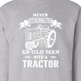 thumbnail image 3 of Inktastic Old Man Tractor Adult Sweatshirt, 3 of 4