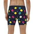thumbnail image 4 of Cauagu Colorful Ping Pong Rackets Print Men's Boxer Briefs, Funny & Cute Underwear Elastic Waistband Briefs Ideal Gift for Men,1-Pack, 4 of 7