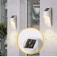 thumbnail image 3 of Lámpara solar Villa de jardín al aire libre luz decorativa luz solar de pared al aire libre impermeable LED luz de jardín inducción del cuerpo humano luz de balcón lámpara de calle, Concha gris, luz b, 3 of 5