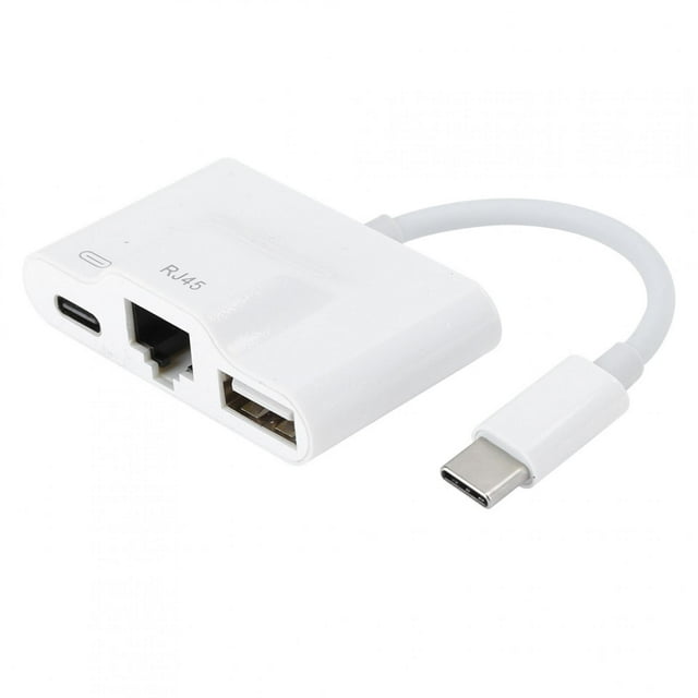Adaptateurs Ethernet USB Rechargeable TypeC Externe Carte Réseau Filaire pour Ordinateurs Tablettes RJ45