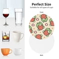 thumbnail image 6 of Sigee Frog Hold Strawberry for Water-Resistant, Heat-Resistant, Non-Slip Leather Coasters Set, Ideal for Coffee Table, Office, Bar, Home Decor-Round Shape, 6 of 6