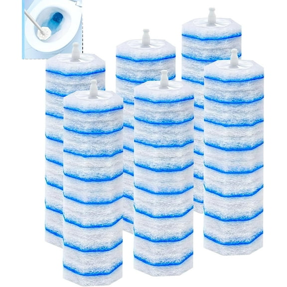 50Pack Toilet Wand Refills Compatible with Clorox Toilet Brushes, Instant Foam Cleaning, Secure Lock No Slipping, Odor Neutralizing, Easy Snap-On Design