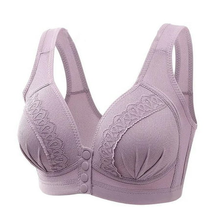 Clearance! Weikingp Bras for Women Women S Thin Cup Plus Size Bra Non Slip Type Underwear Detachable Straps Underwear Plus Size Lingerie Plus Size Lingerie Purple E