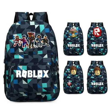 Shopfive Roblox Student Bag Plaid Backpack Diamond Cool Shoulder Bag Backpack Schoolbag Bookbag For Students Boys Teenagers Daypack Canvas Bags - roblox guitar backpack