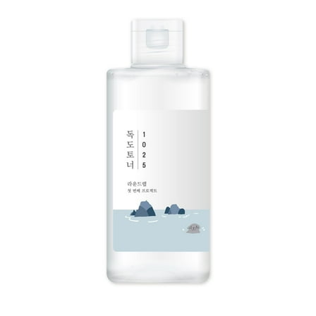 ROUND LAB Dokdo Toner | Exfoliate Dead Skin Cells, Replenish Skin with Long Lasting Moisture, Hydrating, Watery Type Toner (6.76fl.oz) C35
