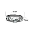 thumbnail image 2 of Women's .64 Ct Round Cut Cubic Zirconia, Stainless Steel Engagement Ring Size 6, 2 of 5