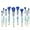 Blue, variant on Makeup Brush Set, 10PCS Crystal Makeup Brushes Premium Synthetic Foundation Powder Concealer Eye Shadow Blush Makeup Brushes Set, Professional Make Up Brush Kit for Girls Ladies