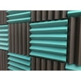 thumbnail image 3 of 2" Teal & Black Wedge Acoustic Foam Tiles 12 Pack, 3 of 4