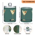 thumbnail image 5 of Yayeee 4 Pack Qtip Holder Bathroom Cotton Swab Canister with Lid Clear Dispenser Set, Beige Martini, 5 of 6