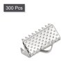 thumbnail image 3 of Unique Bargains 300Pack Ribbon Crimp Clamp Ends 10mm Cord End Clasp for DIY Craft Silver Tone, 3 of 7