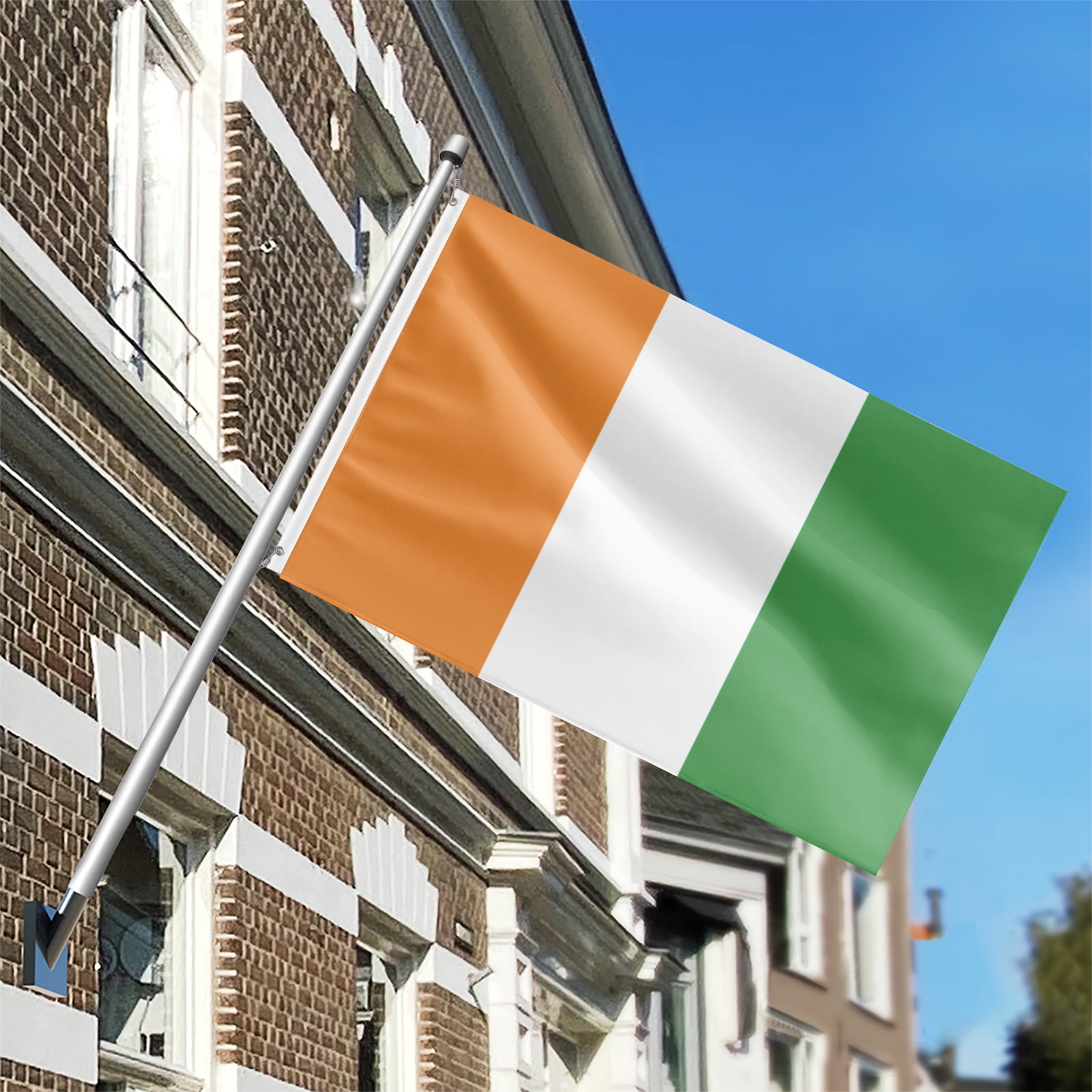 Livetty Double Sided 3 layers Flags 4x6 Ft Ivory Coast Flags Banner for Yard Decoration Garden Display For World Soccer Play