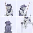 thumbnail image 3 of Estatua de resina para jardín, escultura de jardín con diseño de pescador pescando, 3 of 7